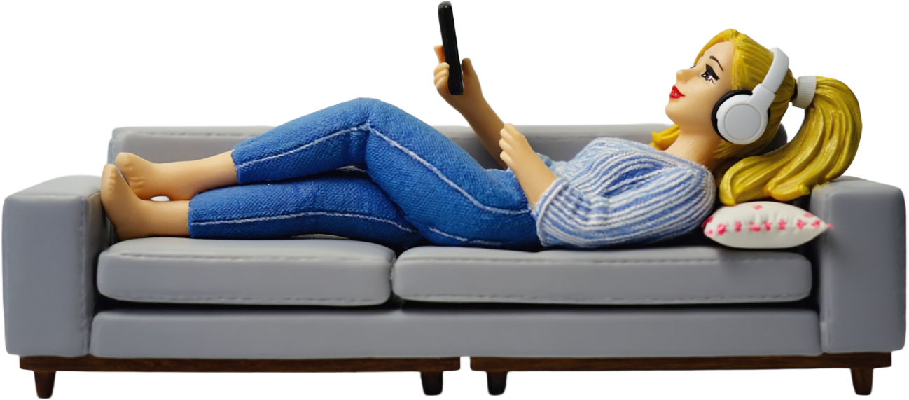 Social First Thinking on Couch